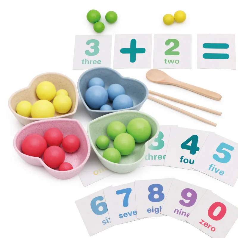 Mediniai Karoliukai Žaidimas Montessori Švietimo Žaislas Įrašą Daugiafunkcinis Praktikos Lazdelės Vaikai Ankstyvojo Ugdymo, Mokymosi Žaislai, Dovanos