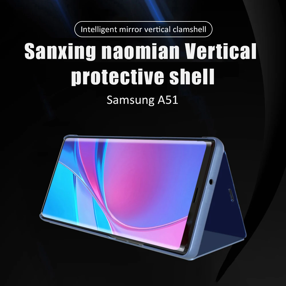 Telefono Dangtelis Samsung 51 71 Atveju, Smart Veidrodis, Flip Atvejais, Samsung Galaxy A51 A71 2019 A515f/ds A715f/ds 6.5
