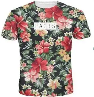 Vyriški trumparankoviai vasaros populiarus T-shirt O-kaklo mados drabužiai, moteriški gėlių 3D spausdinimo T-shirt dydis visu dydžiu viršų