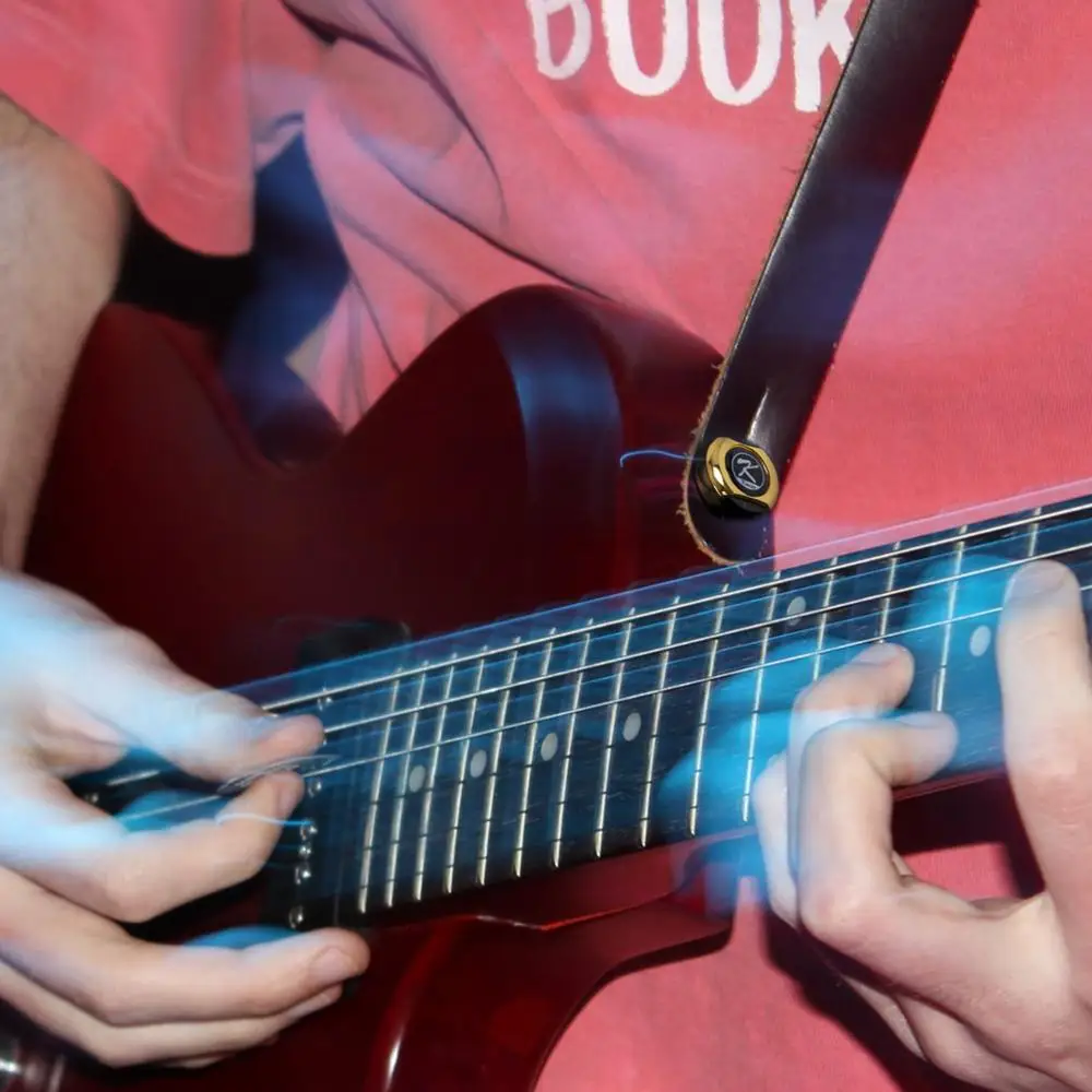 Kmise Gitara Dirželis Užrakto Mygtuką Elektros Akustinė Klasikinė Gitara, Bosinė Aukso Black Chrome