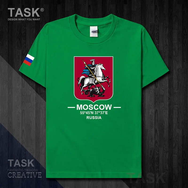 Rusijoje Maskvos Miesto rusų atsitiktinis trumparankoviai marškinėliai Vyrams kultūros logotipą, suvenyrų mens sporto mados marškinėliai topai 100 medvilnė 20