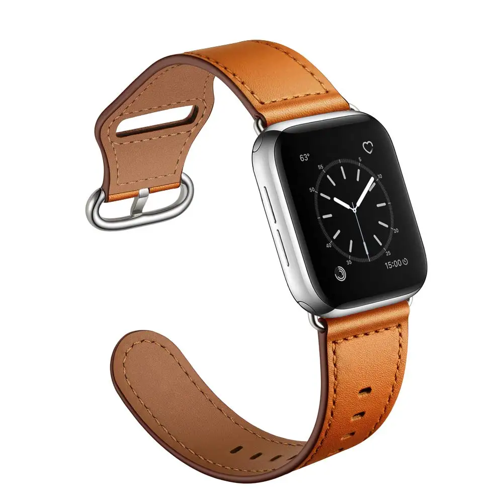 Odinis dirželis, Apple watch band 44mm 40mm iWatch juosta 42mm 38mm natūralios Odos laikrodžio apyrankė 