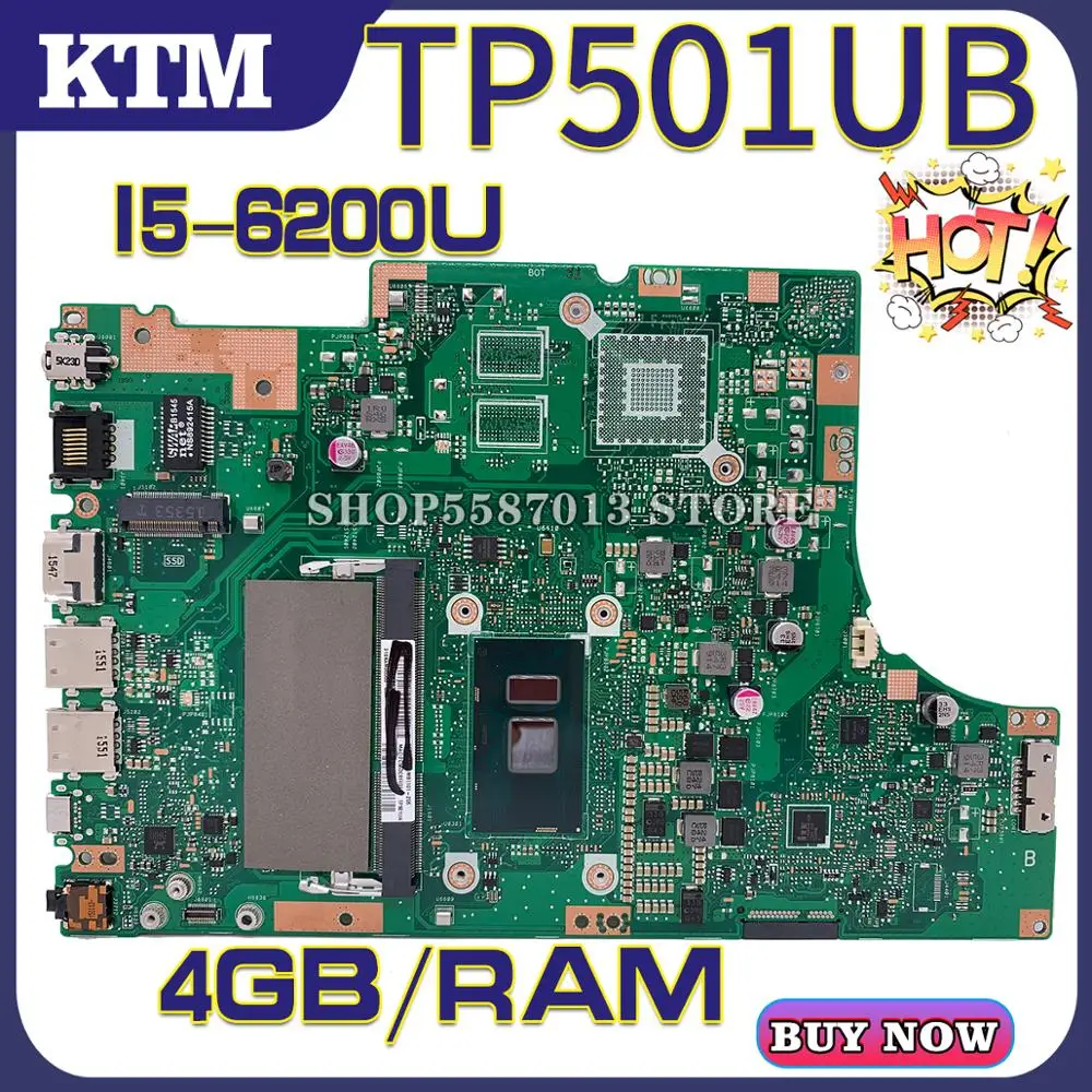 TP501U už ASUS TP501UB TP501UQK TP501UAM TP501UQ TP501UJ nešiojamas plokštė TP501UA mainboard bandymo GERAI I5-6200U cpu, 4GB-RAM