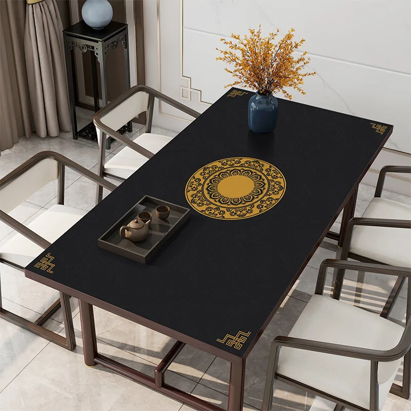 Kinų klasikinio stiliaus odinis staltiesė atspari vandeniui oilproof lentelė kilimėlis pritaikyti šalis vestuvių stalo dekoravimo dangtelio raštas