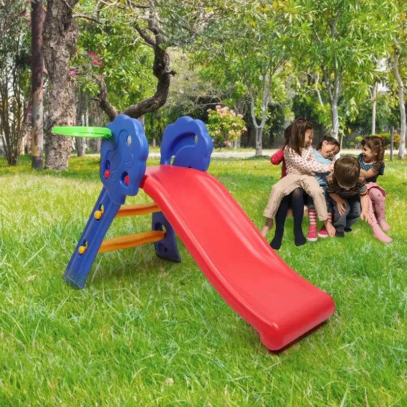 Vaikų Skaidrių Patalpų, Lauko, Sulankstomas Multi-funkcija Slide Su Krepšinio Lankai Nedidelis Pramogų Parkas, Vaikų Žaislai HWC