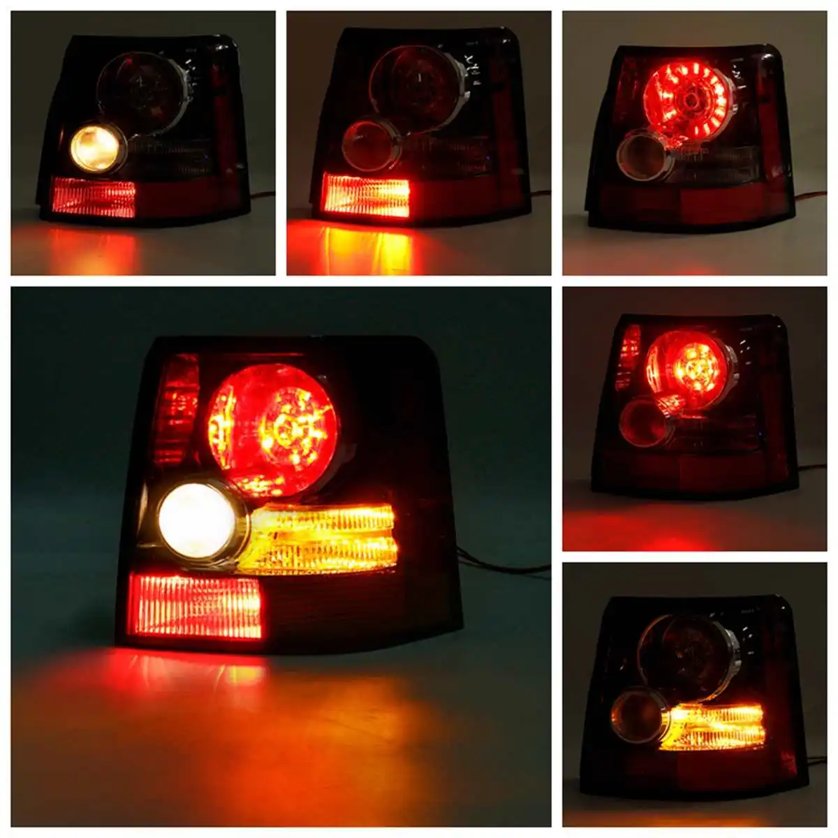 Poros Automobilį LED Uodega Stabdžių Šviesos Signalų Lempučių Lempa su Atvirkštinės DRL Dienos Veikia Land Rover Range Rover Sport, 2005 m. -2013
