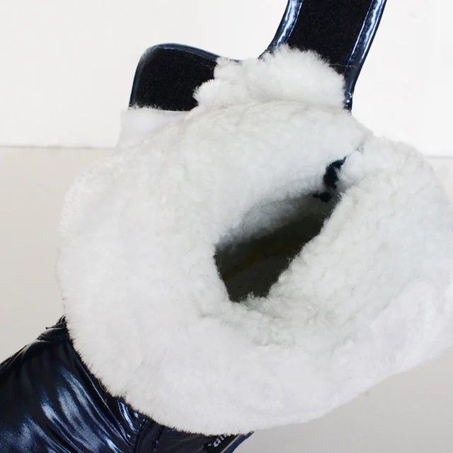 Plus size 34-41 Sniego batai moterims, batai Hook & Loop išlaikyti šiltas, storas kailis žiemos batų mados batai moteriška V196