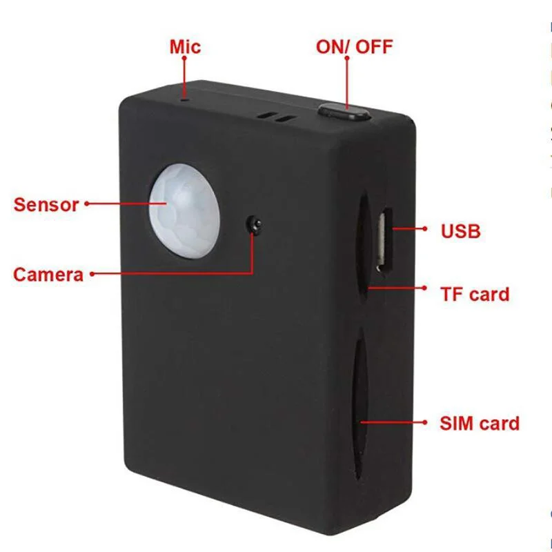 GPS Sekimo Mini X9009 Smart Belaidis PIR Judesio Detektorius, Jutiklis, Parama HD Kamera, SMS, MMS, GSM apsaugos nuo vagystės Signalizacijos Sistema Mirco USB