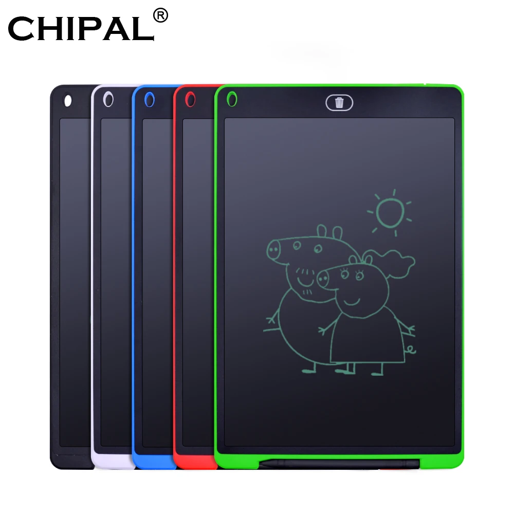 CHIPAL 12 Colių LCD Raštu Tabletė Skaitmeninės Grafikos Tablečių Elektroninių Rašysenos Piešimo Bloknotas Dažų Valdybos Notepad + Rašiklis / Baterijos