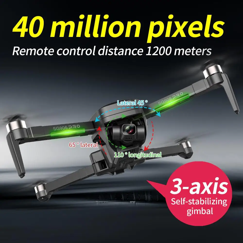 SG906 PRO2 Profesinės Drone su Kamera 4K hd 3-Ašis Gimbal savarankiškai stabilizavimo 5G WiFi FPV Brushless RC quadcopter drone GPS