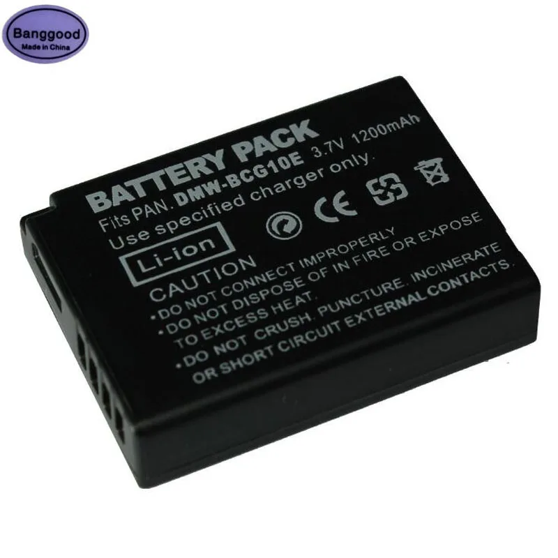 Banggood 3.7 V 1200mAh NT-BCG10E Fotoaparato Baterija Panasonic Lumix NT-BCG10 NT BCG10 BCG10E DMC-TZ8 (DMC-TZ10 DMC-TZ18 DMCTZ19