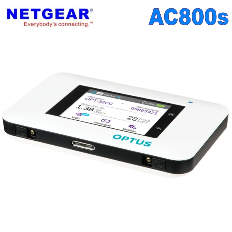 Atrakinta Aircard AC800S Optus 4G Cat11 600mbps Mobilusis Modemas Maršrutizatorius