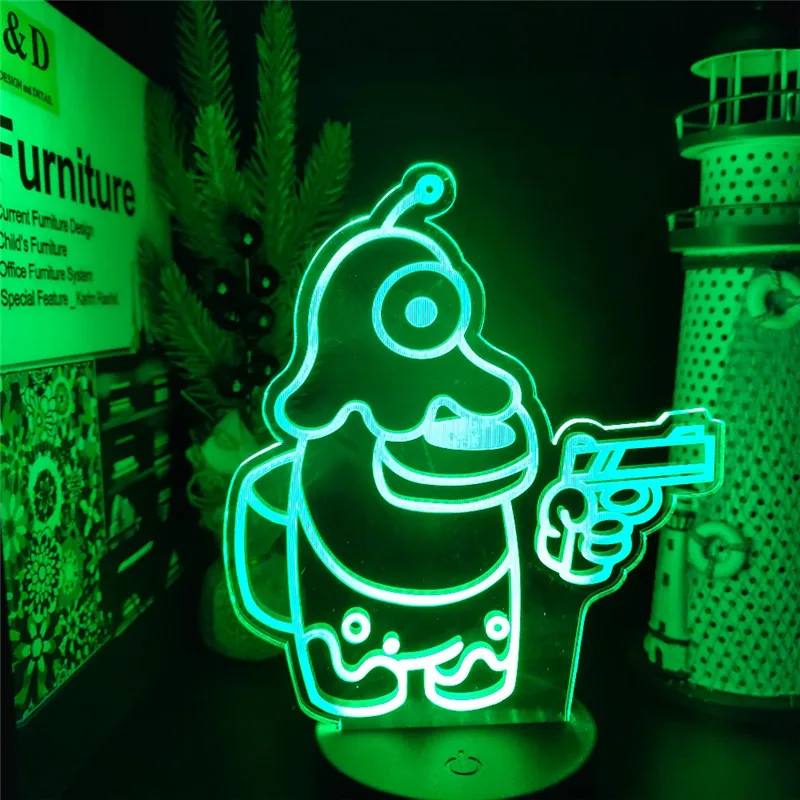 3D Naktį Šviesos Tarp Mūsų Anime Lempa LED Žaidimas Šviesos Vaikai, Kūdikis, Dovana, Namų Puošybai Lampara De Noche Dormitorio Kūrybos Apšvietimas