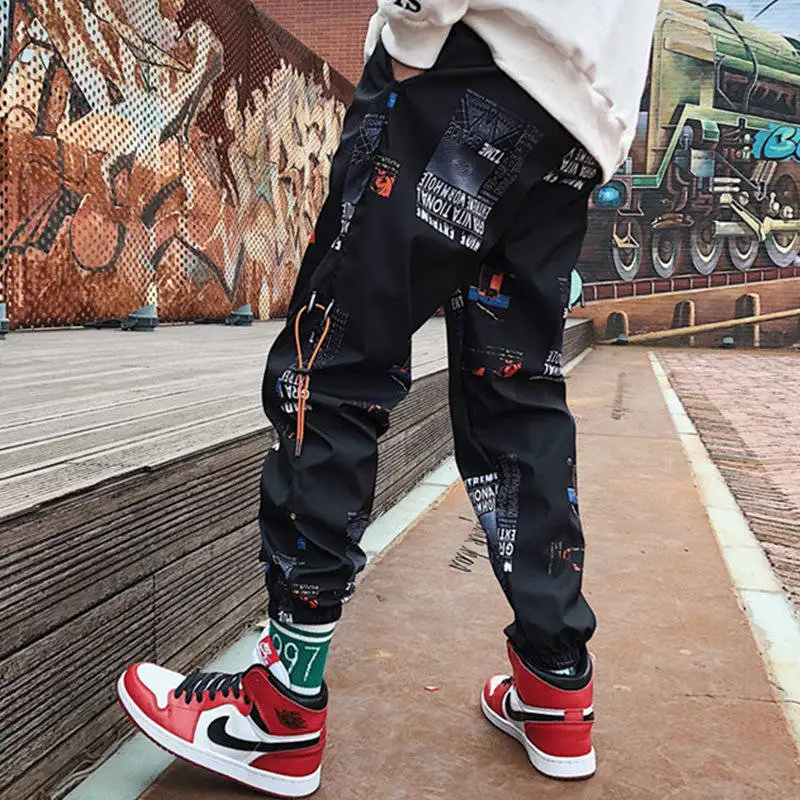 Hip-Hop Kelnės Vyrams Prarasti Poilsiu Spausdinti Streetwear Haremo Kelnės Drabužius Kulkšnies Ilgio Kelnės