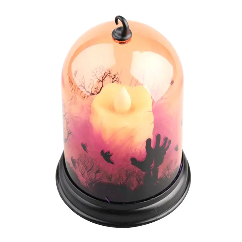 Naujas Halloween Katė Moliūgų Ragana Žvakė Naktį Šviesos Lempos Haunted Namas Šaliai Dekoro