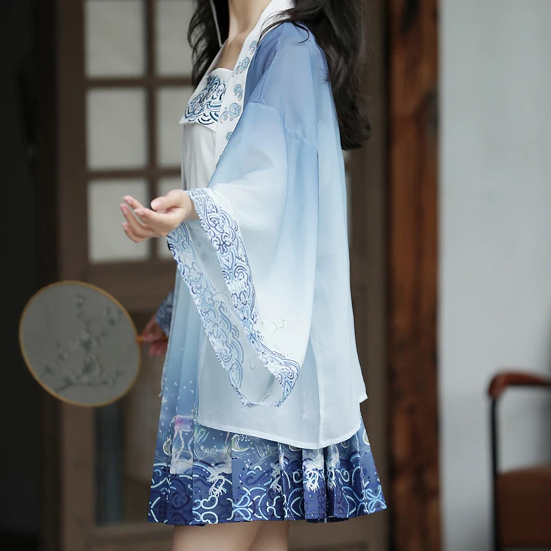 Tradicinis Kinų Hanfu Drabužius Anime Kimono Cosplay Senovės Tang Dinastijos Princesė Dress Rytų Hanfu Sijonas Samurajus Cardigan