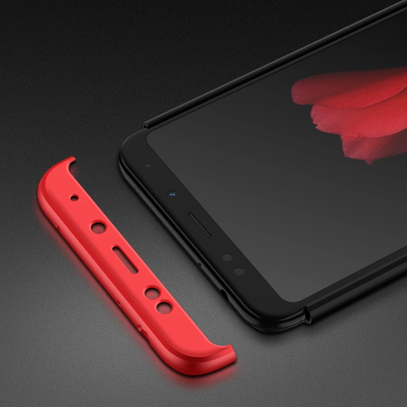 GKK Atveju Xiaomi Redmi 5 Plus Atveju 360 Visas Apsaugos atsparus smūgiams Kieto Plastiko Galinio Dangtelio Xiaomi Redmi 5 Plus Atveju Funda