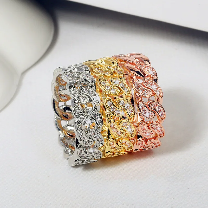 Prabanga Moterų White Crystal Akmens Žiedas 18KT Geltonos Aukso Spalvos Vestuviniai Žiedai Moterims Žada Vestuvių Meilės Kryžiaus Vestuvinis Žiedas