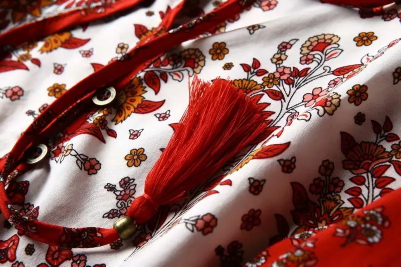 Boho Queens happie moterims gėlių spausdinti giliai v-kaklo Boho palaidinė marškinėliai batwing rankovėmis marškinėliai moteriška bohemijos blusas
