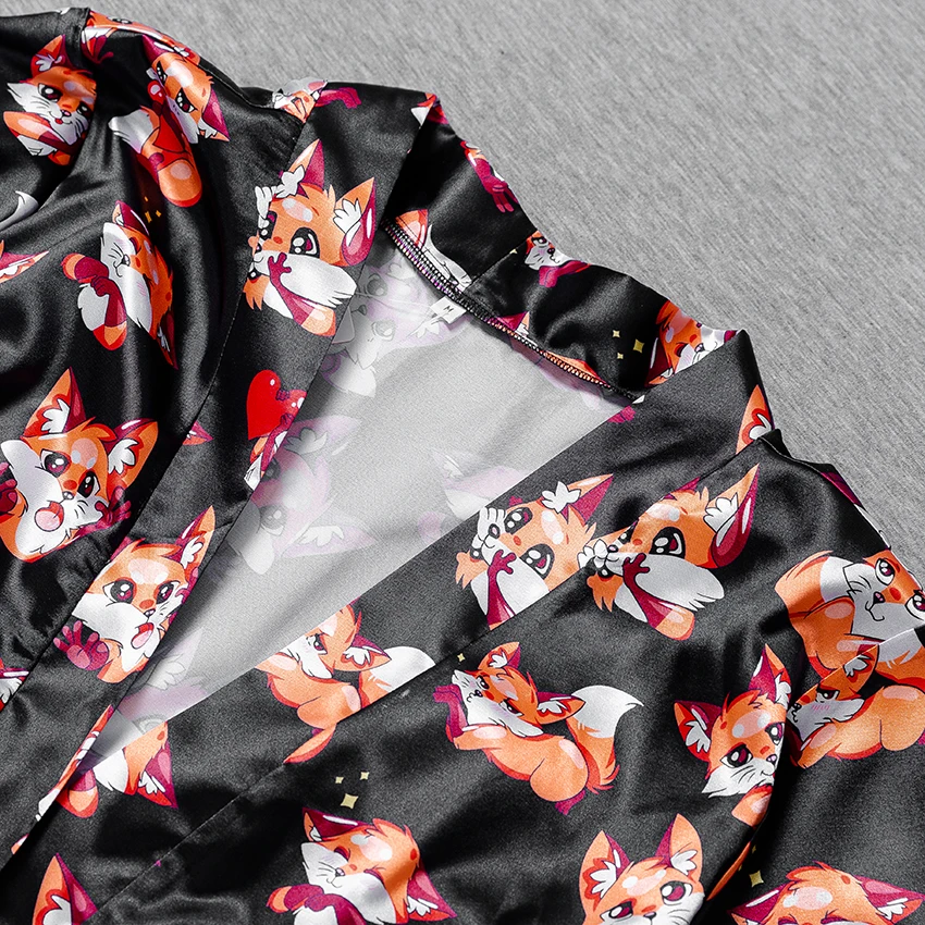 HECHAN Puikus Modelis V-Kaklo Satino Pižama Moterys Tris Ketvirčio Rankovės Wrap Chalatai Sleepwear Seksualus naktiniai drabužiai Ponios Vasaros 2020 m.