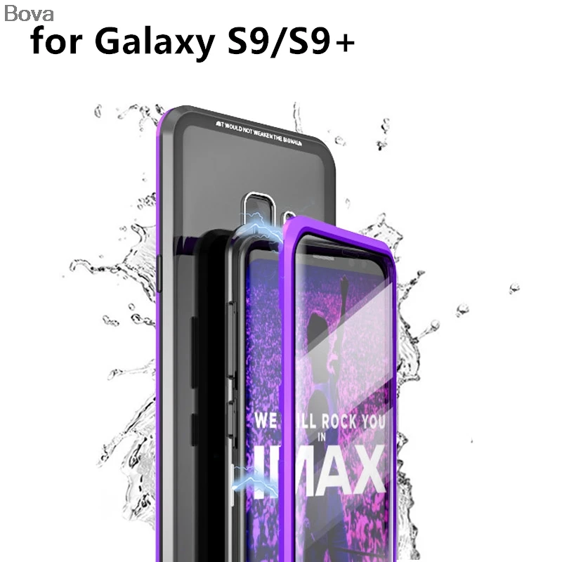 Luphie Prabangus Dvivietis Ultra Plonas aliuminio Bumper Case For Samsung Galaxy S9 & S9 + S9 Plus Atveju +