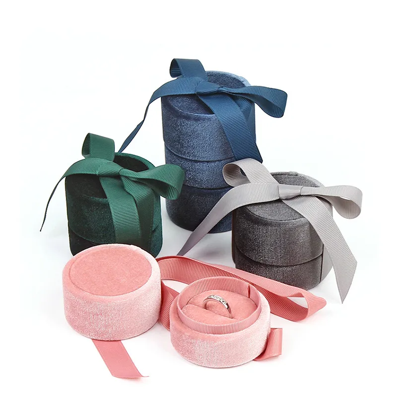 2020 naujas stilius kelių spalvų Aukštos kokybės juostelės flannelette pirma-apdailos lauke karoliai&žiedas box dovanų dėžutes, papuošalų