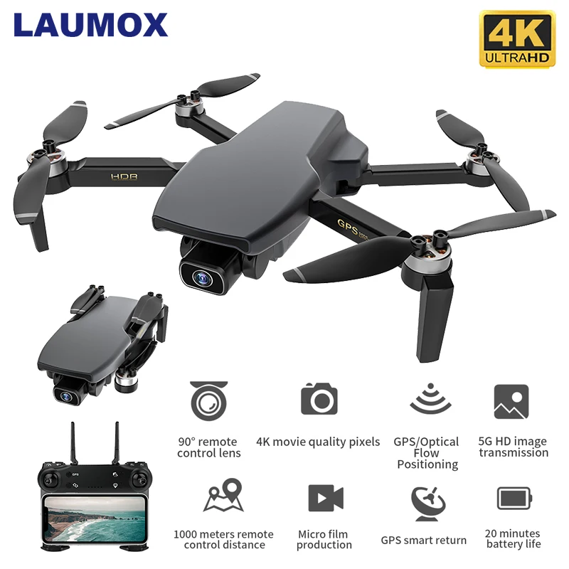 LAUMOX SG108 GPS Drone su 5G Wifi FPV 4K HD Dual Camera Brushless RC Quadcopter 1000m Valdymo Atstumas Mini Dron L108 EX5