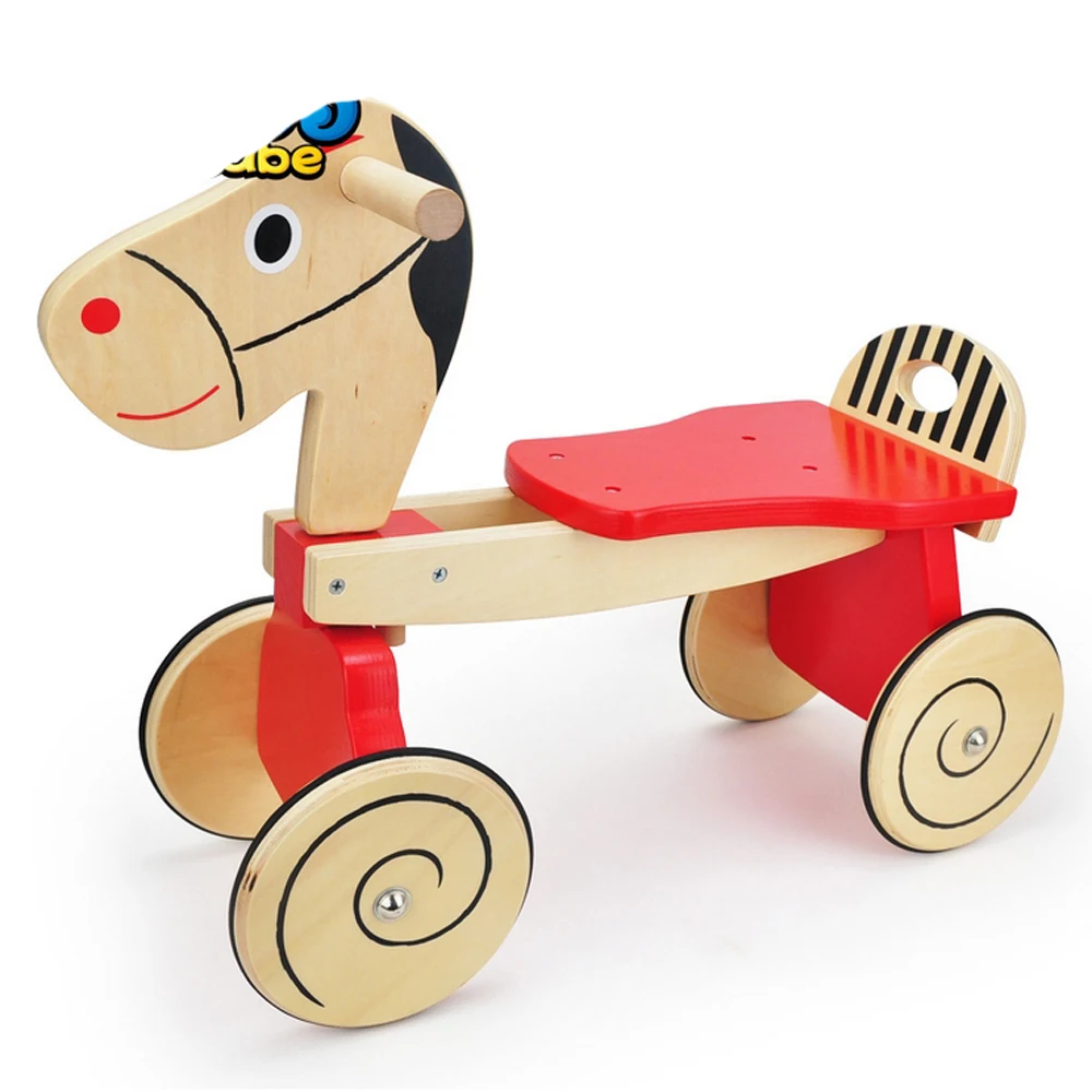 Baby go-cart vaikštynės grynas mediniai žaislai, vaikų vežimo kūdikių važinėti automobiliu