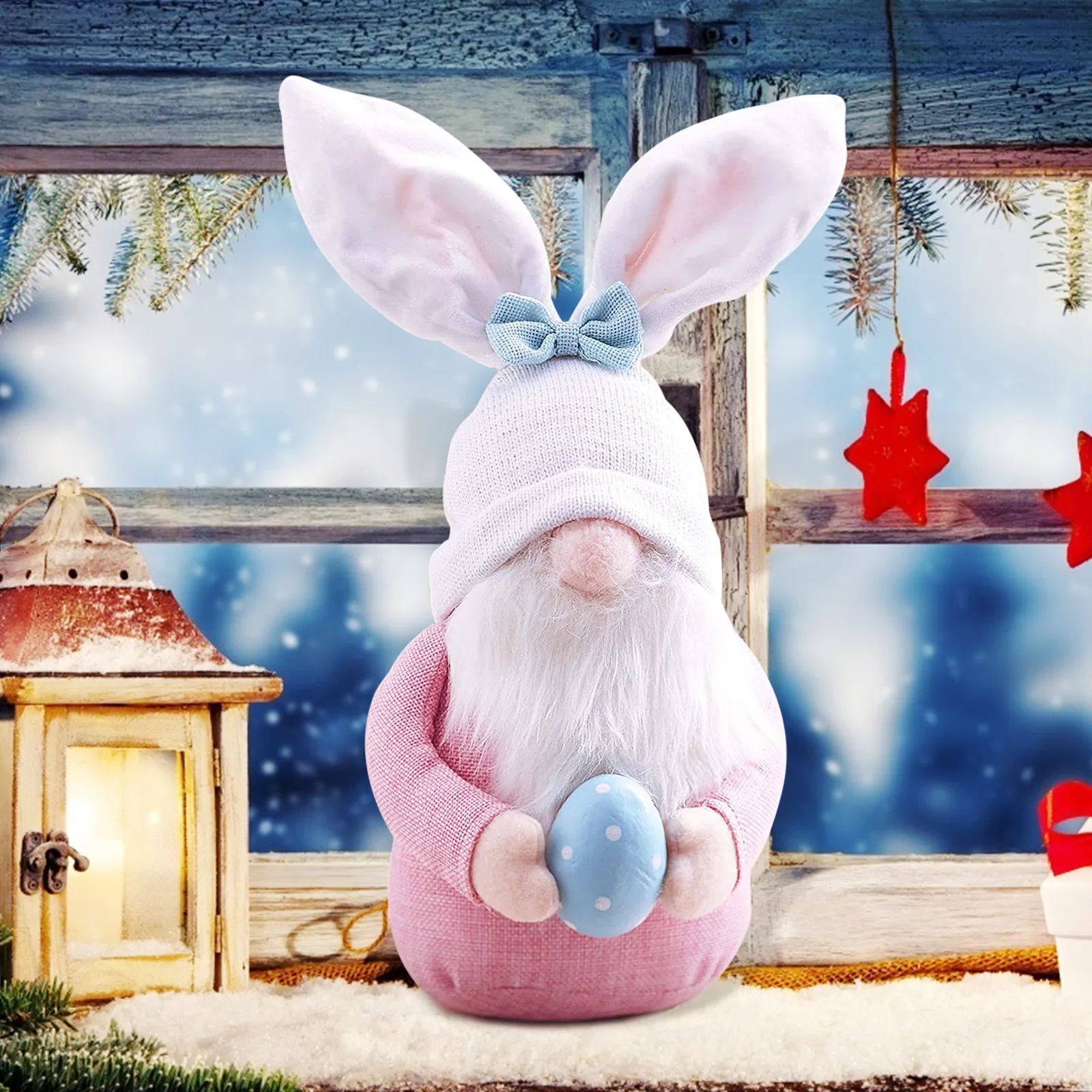 Linksmų Velykų, Gražių Lėlės Triušis Pliušas Žaislai Vaikams Bunny Easter Miegamojo Kambarį Darbastalio Apdaila Stovi Po Beveidis Lėlės
