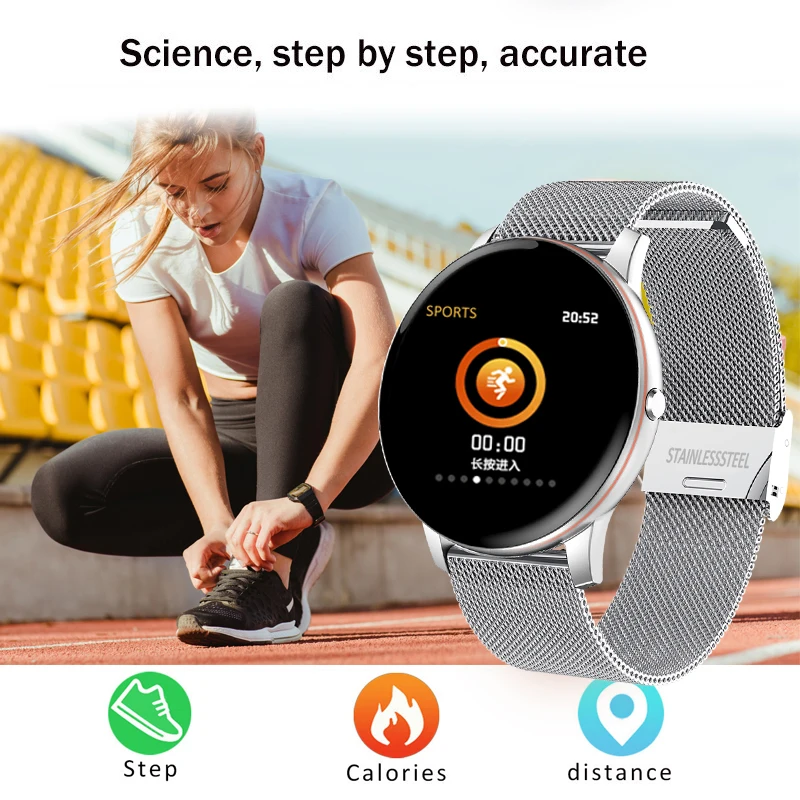 LIGE Naujas Smart watch širdies ritmas, Kraujo spaudimas fitness tracker IP67 atsparus vandeniui vyrų ir moterų Smart žiūrėti 