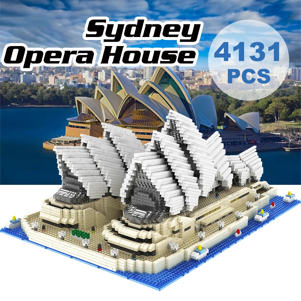 2020 m. Statybos Blokus Architektūros Miestas nustatyti Orientyrus Sydney Opera House Modelio Vaikų Žaislai Švietimo Plytų Vaikams Dovanos 9916