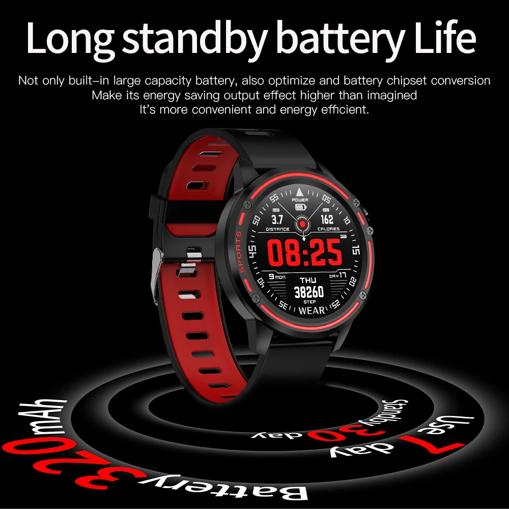 L8 Smart Watch Vyrai žiūrėti IP68 Vandeniui SmartWatch EKG, Kraujo Spaudimą, Širdies ritmą sporto treniruoklių pk L9 L5 L3 L10 smart žiūrėti