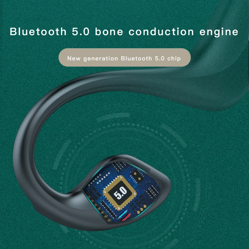 Bluetooth 5.0 G100 Hi-tech Belaidės Ausinės Kaulais Ausinės Lauko Sporto laisvų Rankų įranga su Mikrofonu Ausinės, laisvų Rankų įranga