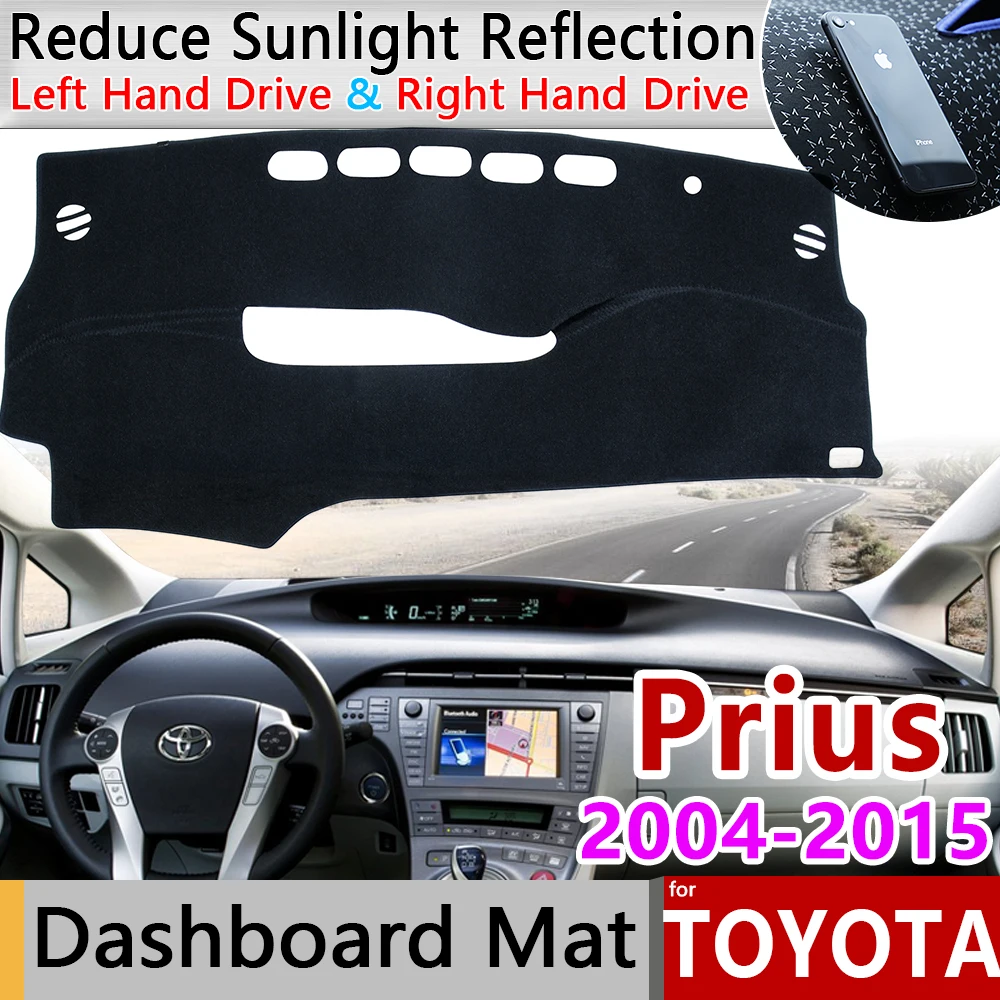 Toyota Prius 20 30 2004~neslystantis prietaisų Skydelio Kilimėlis Padengti Trinkelėmis skėtį nuo saulės Dashmat Automobilių Apsaugoti Kilimą, Anti-UV Priedai kilimas