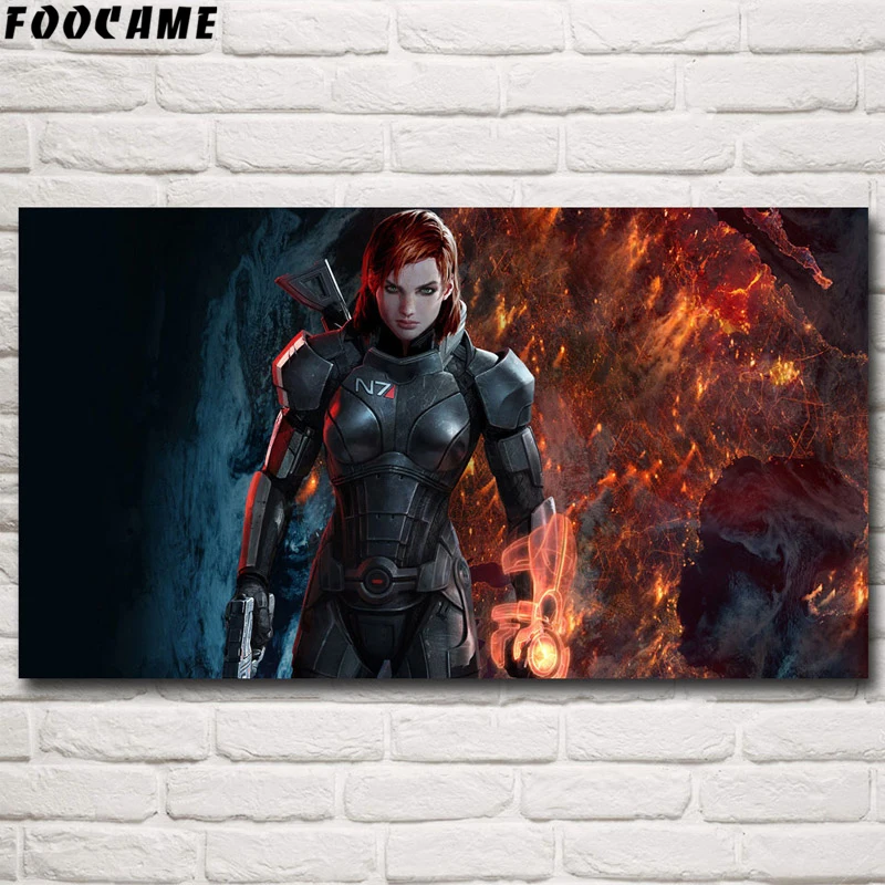 Mass Effect 2 3 4 Karšto Šaudymo, Veiksmo Žaidimas, Plakatų ir grafikos Šilko Dekoro Nuotraukos Sienos Menas Namų Puošybai Kambarį Tapyba