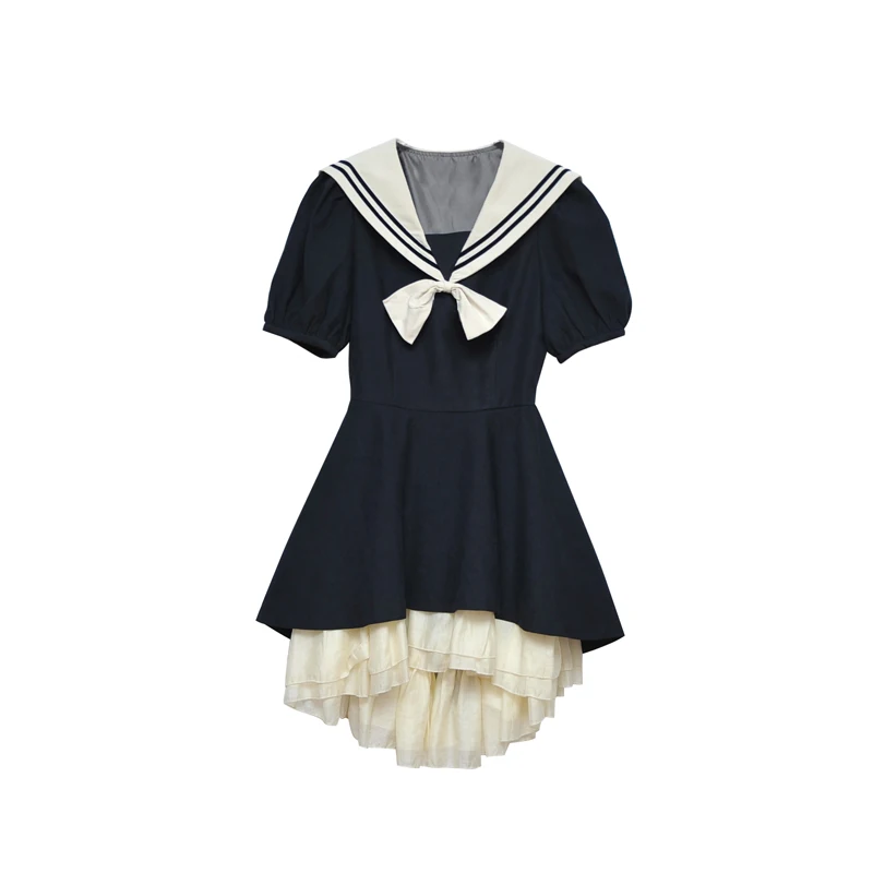 Japonijos Vasarą Navy Suknelė 2020 M. Derliaus Sailor Apykaklės Lolita Moterys Vienodos Šalis Suknelė Minkštas Mergaitė Cute Anime Cosplay Mini Suknelė
