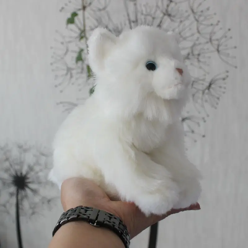 Puikus baltas kates pliušinis lėlės žaislas realiame gyvenime persų kačių žaislai vaikams mergaitėms atostogų dovanos