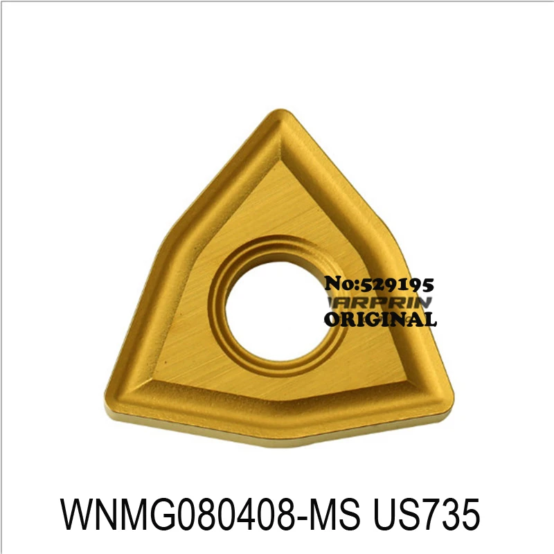 MITSUBISHI WNMG080404-MS WNMG080408-MS US735 WNMG080408 WNMG080404 Karbido Įdėklai WNMG 080404 Tekinimo Įrankis Staklės, Pjovimo Įrankiai