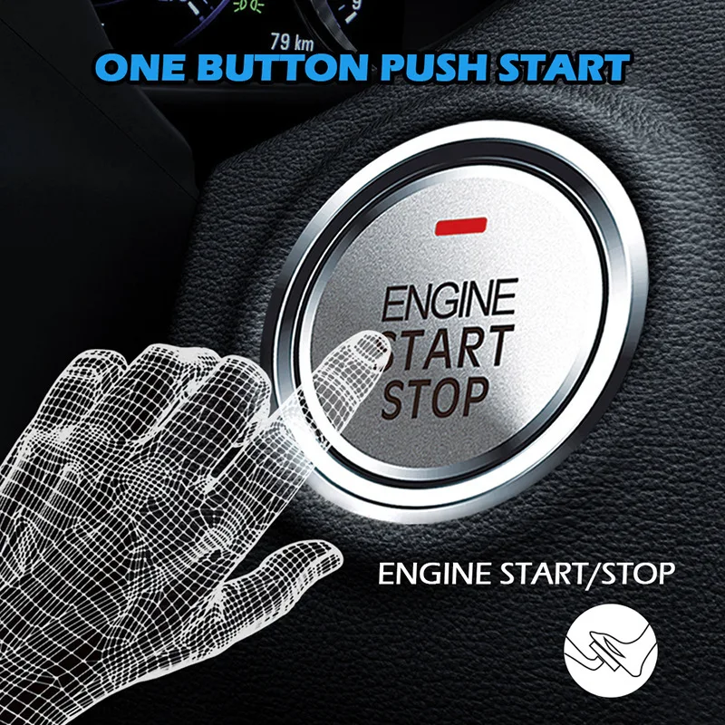 Vienas Mygtukas Start Stop, 2-Way Automobilių Signalizacijos Su Autostart Nuotolinio Valdymo Variklį Išmanusis Telefonas 