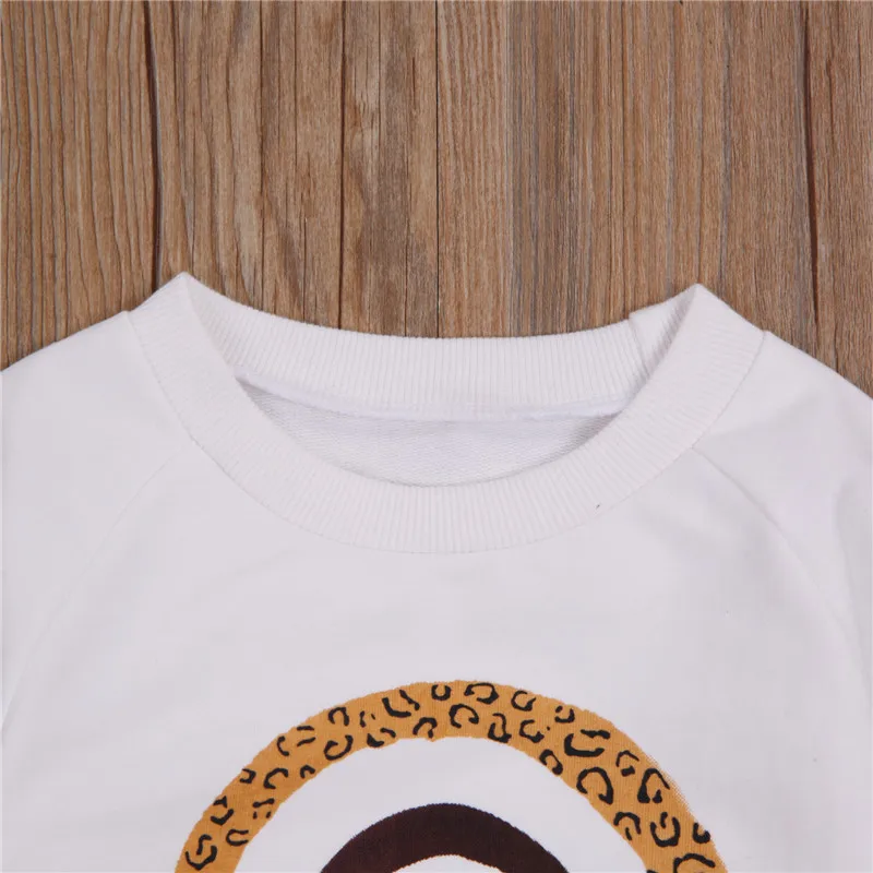 1-6Years Mados Kūdikių Mergaičių Megztiniai 2021 Naujų Vaikai Hoodies Rudenį Vaikai Leopard 