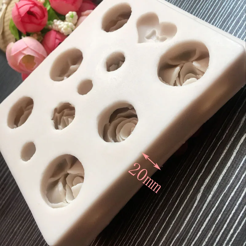 Naujas Rožės Įvairių Dydžių Meilės Formos Silikono Formų Minkštas tortas dekoravimo priemonės, Šokoladiniai saldainiai, kepimo formos