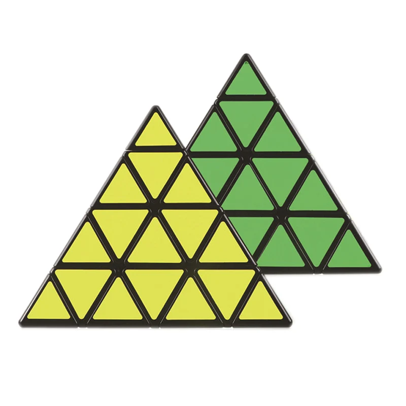Mofangge 4x4x4 Piramidės Cube Black/Stickerless Magic Cube KiloPyramid Kubas 4 x 4 Dėlionės Piramidę, Kubą Specialių Žaislų Vaikams