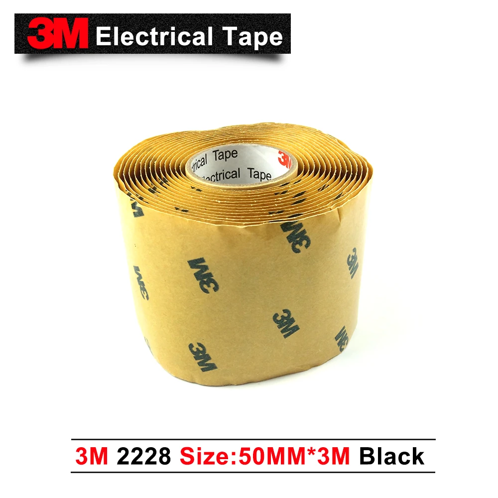 1 Ritinys (63mm*0,6 m,*3.18 mm),3M 2228 savarankiškai lydant elektros gumos juosta, skirta elektros izoliacinės ir drėgmės sandarinimo