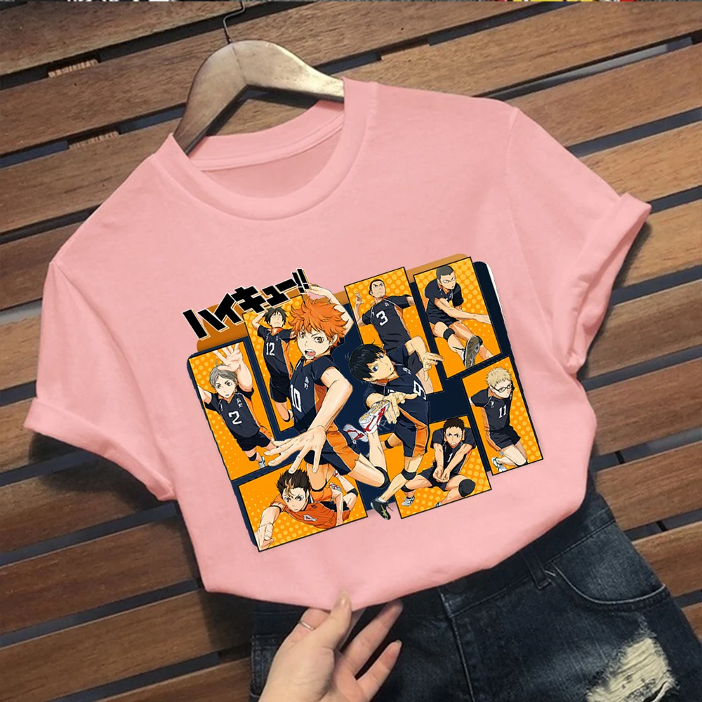 Harajuku Haikyuu Unisex Marškinėliai Naujas Autentiškas Marškinėliai Anime Vasaros Vyrų Medvilnės O-kaklo Marškinėlius Hip-Hop Tees Viršūnės