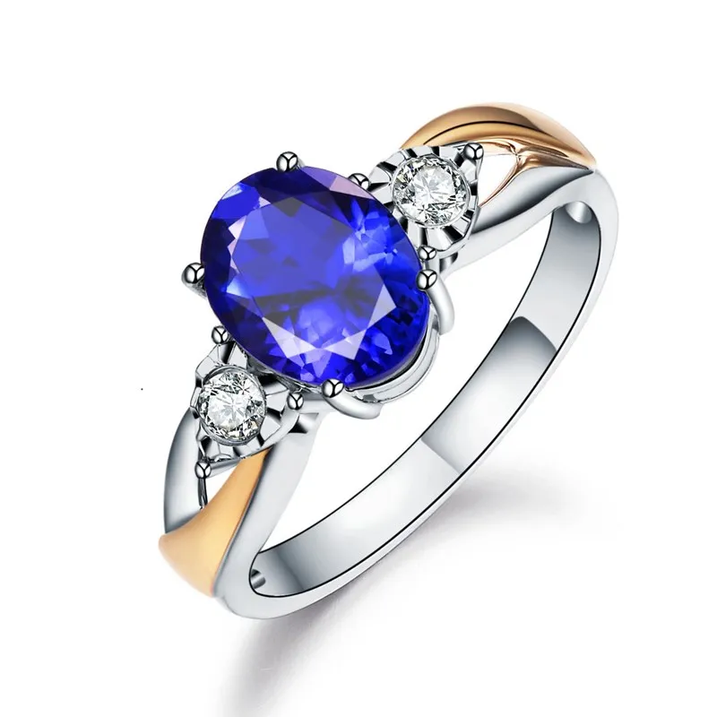Madinga Brangakmenių, Reguliuojamas Sidabro Žiedas Mėlynas Safyras Žiedas Sidabro 925 Papuošalai Akvamarinas Žiedai Moterų Sužadėtuvių Žiedai