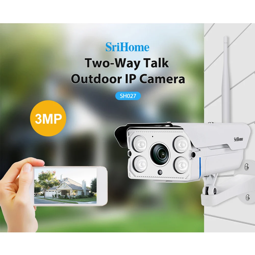 Sricam SH027 3.0 MP Wi-fi IP Kamera 5X Zoom Lauko IP66 atsparus Vandeniui H. 265 Wireless CCTV Saugumo Kameros Vaizdo Stebėjimo Kameros