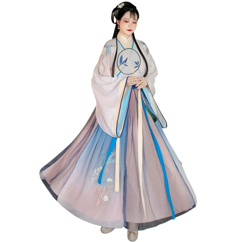 Originalūs Siuvinėti Kinijos Senovės Hanfu Suknelė Tradicinių Rytų Han Dinastijos Princesė Drabužių Nacionalinė Partija Cosplay Kostiumas