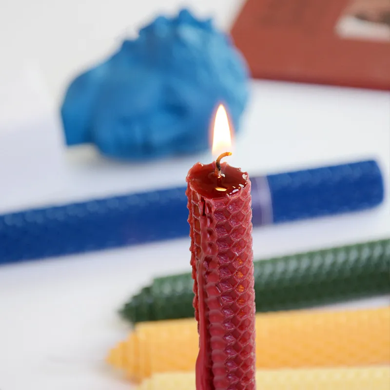 2vnt Šiaurės Ilgas Strypas Bičių vaško Žvakė Natūralaus Medaus Rankų darbo žvakės stalo Vakarienė namų dekoro šalies prekių