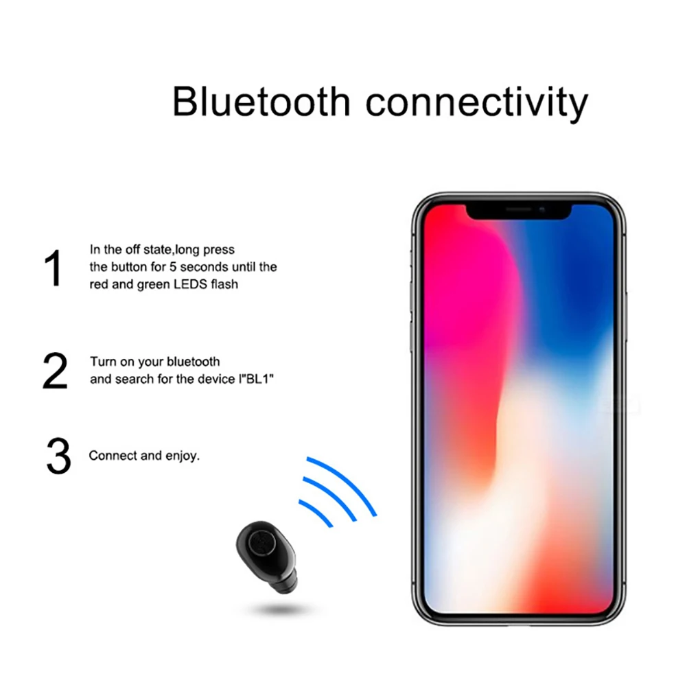 BE1 Nešiojamą Bevielį Bluetooth 4.2 Ear Bud Įkrovimo Ausines, Ausines