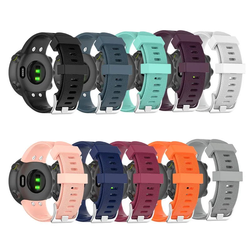 Keičiamų priedų watchband Garmin Forerunner 45 / 45S Smart Watch Band silikono Riešo Dirželis Apyrankę kilpos
